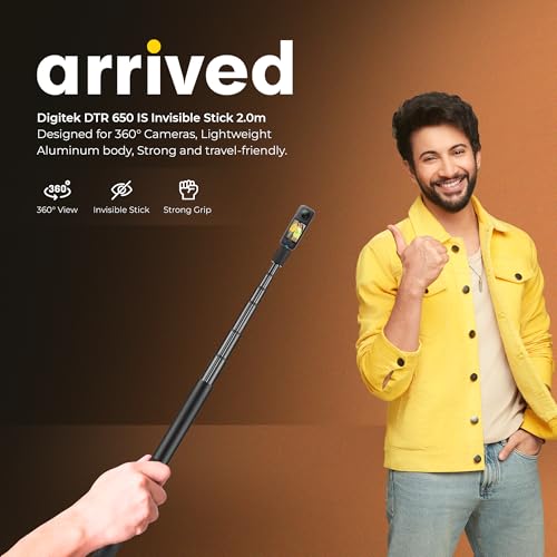 Digitek (DTR 650 is) Aluminum Alloy 2 Meter Invisible Stick for GoPro Hero 11/10/9/8/7/6/5, Insta360 One X2/X3/X4/RS/Go 2, DJI Action 2/3 Cameras - Image 2
