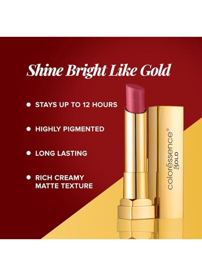 Coloressence Pure Matte Lipstick, Coral Haze, 3.3gm | Long Lasting | Highly Pigmented | Rich Creamy Matte Texture | Lightweight | Smudgeproof - Image 4