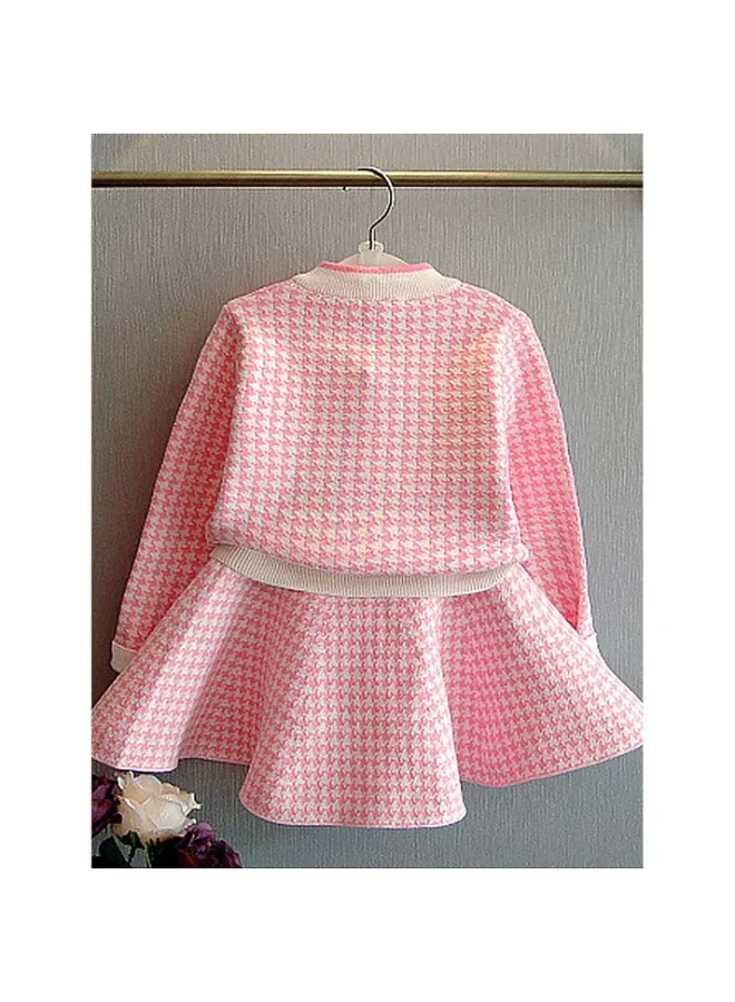 LITTLE SURPRISE BOX Houndstooth Knit Dress
