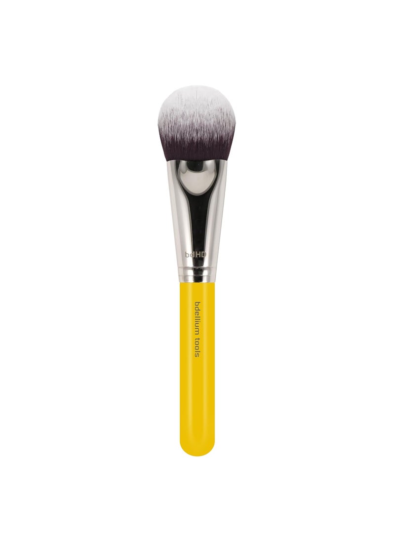 Bdellium Tools Bdellium Tools Professional Makeup Brush - Studio Series 988 BDHD Phase I Large Face Foundation/Powder - With Soft Synthetic Fibers, For Application & Blending (Yellow, 1pc) 