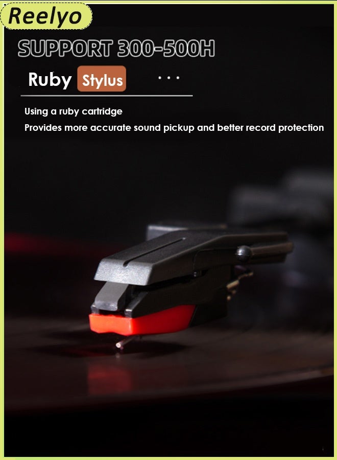 Reelyo 3 Speed CD Player High End Artificial Leather Gramophone Portable Suitcase Support USB or Wireless Bluetooth playback Retro Vinyl Turntable Record Player Built-in 2 Speaker Slim External CD Reader For Living Room, Bedroom, Study, Studio, Cafe, Bookstore, American Restaurant, Hotel, Vinyl Lovers, Social, Nostalgic Shooting Props, Used To Enhance The Space Style, Retro, Niche, Texture - Image 3