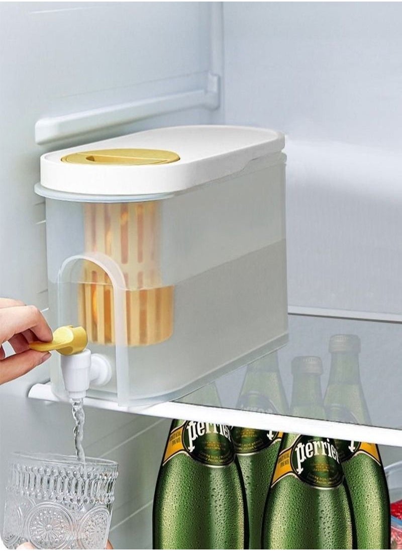 XiuWoo - 3.9L Creative Large Capacity Refrigerator Cold Kettle with Faucet Juice Fruit Container Water Jug Home teapot Ice Pot Drinkware Bucket with Filter - Image 1