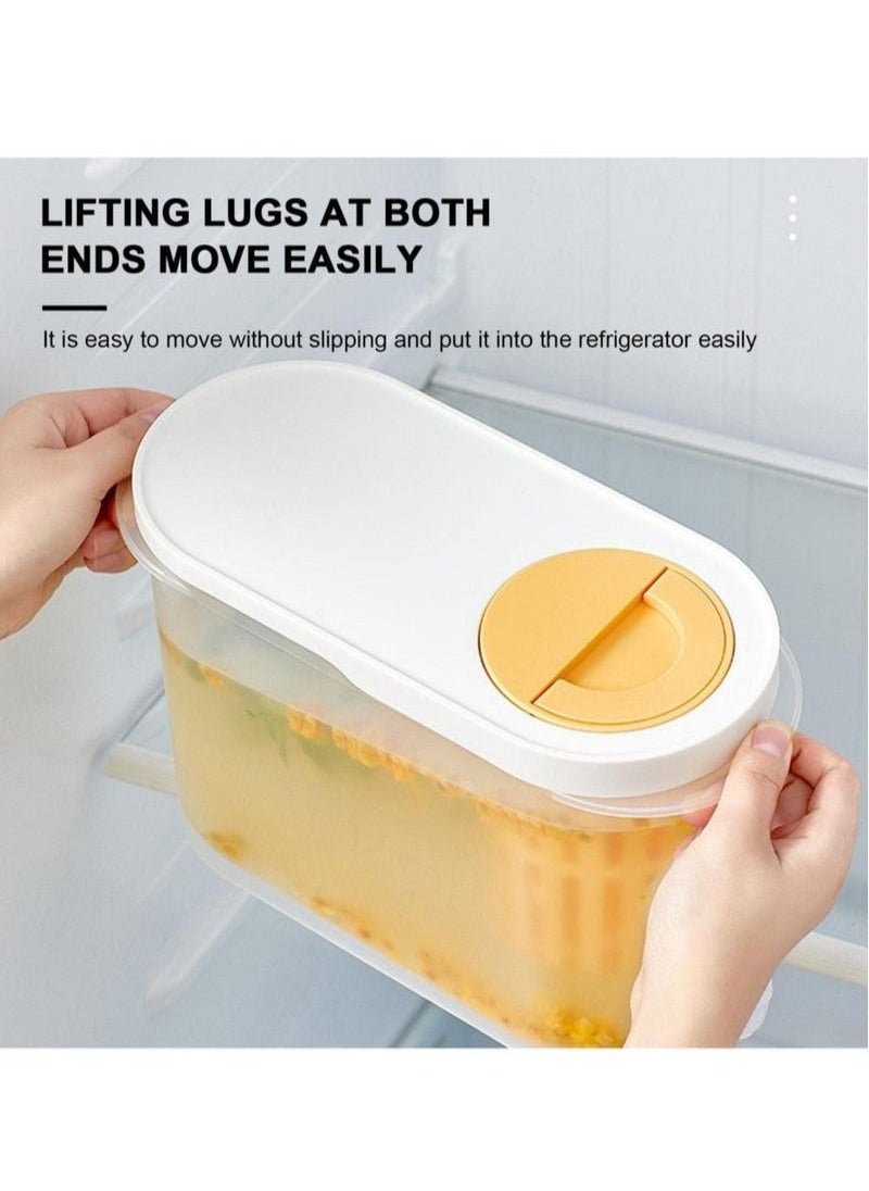 XiuWoo - 3.9L Creative Large Capacity Refrigerator Cold Kettle with Faucet Juice Fruit Container Water Jug Home teapot Ice Pot Drinkware Bucket with Filter - Image 1