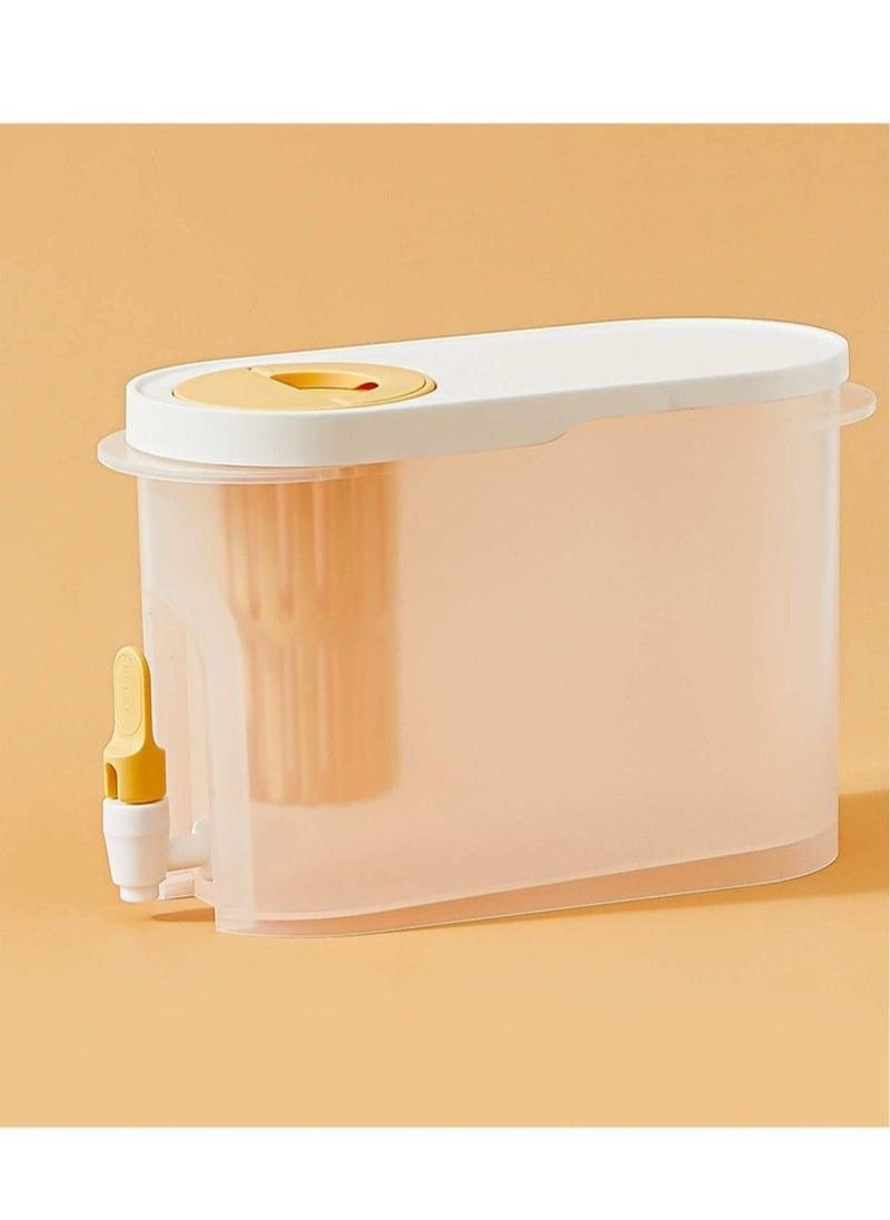 XiuWoo - 3.9L Creative Large Capacity Refrigerator Cold Kettle with Faucet Juice Fruit Container Water Jug Home teapot Ice Pot Drinkware Bucket with Filter - Image 1