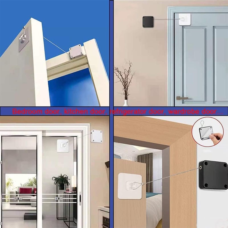 POPLEY Automatic Sensor Door Closer Residential Sliding Screen Door Closer Commercial Multifunctional Door Closer Auto Door Closer with Steel Drawstring Pack of 1 - Image 2