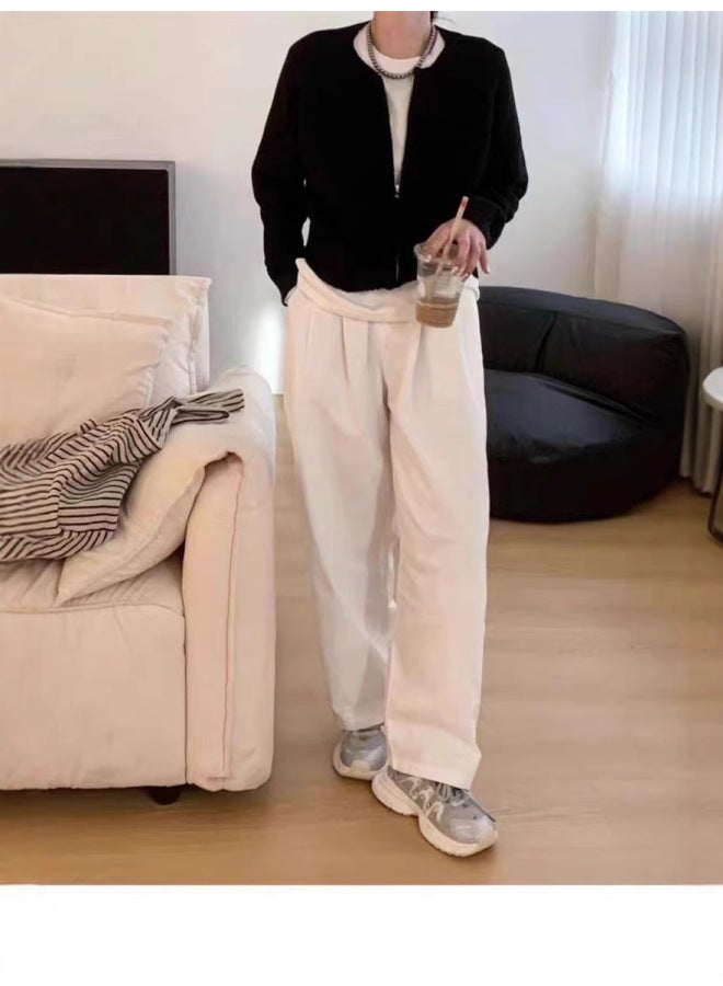 Leyuan Designer-inspired Round Neck Fashionable Women's Sweater Autumn Winter Coat High-end Short Style Petite Knit Cardigan - Image 3