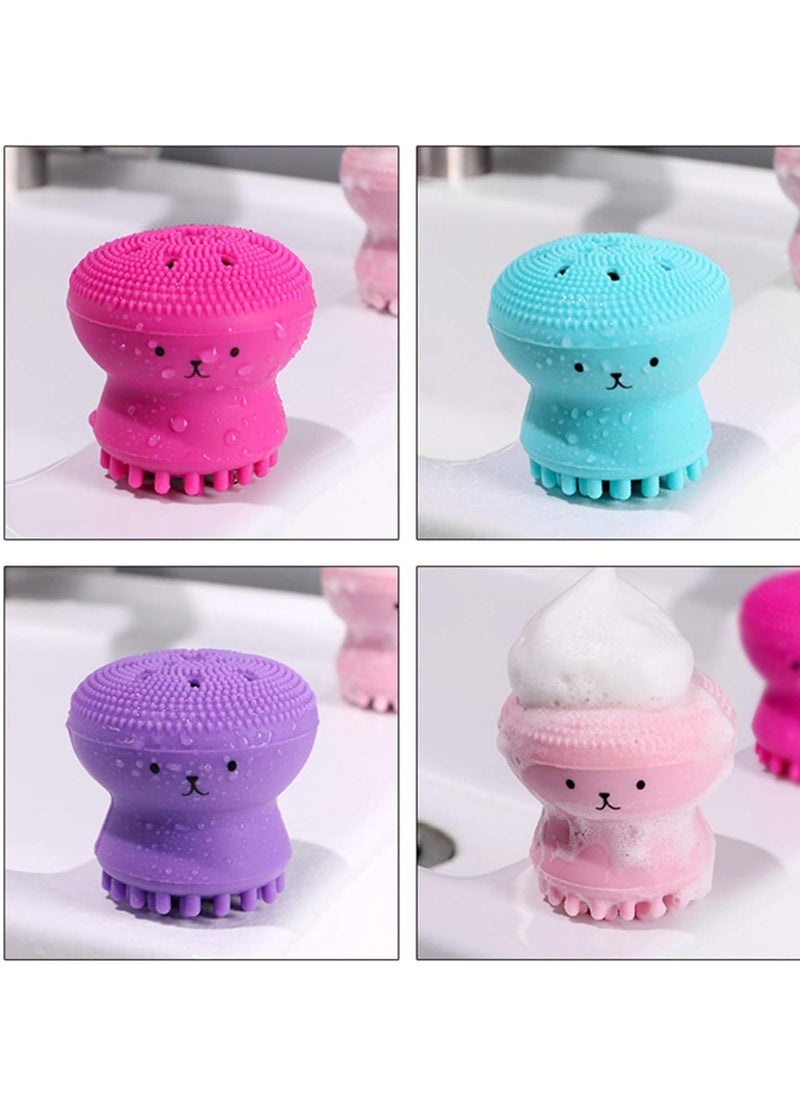 Prime by javaudan Face Scrubber Cleansing Brush Face Exfoliator Brush Octopus Shape Facial Cleansing Brush, Small Silicone Facial Cleanser Exfoliating Scrubber Face Washing Brush Deep Pore Cleaning for Skin Care  - Image 5