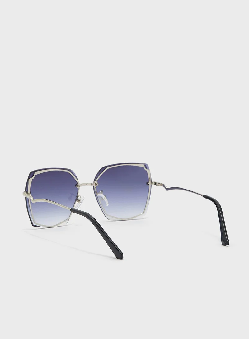 Ginger Oversized Arm Detail Sunglasses