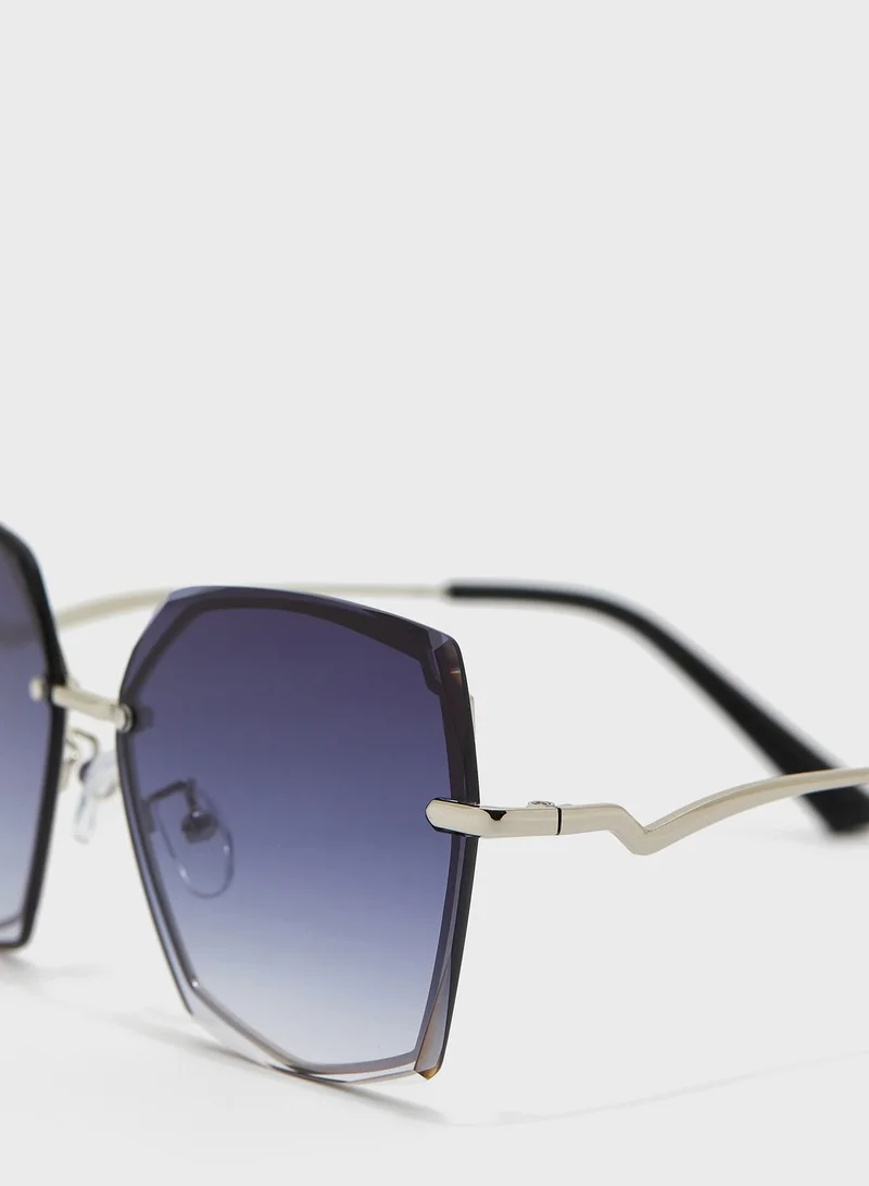 Ginger Oversized Arm Detail Sunglasses