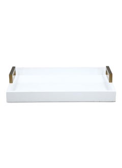 Felli Rectangular Wooden Serving Tray with Handle White 40 cm Y1K150056-W 