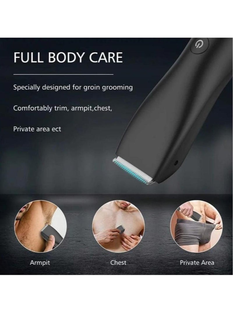 Denx - Professional Trimmer Below The Belt Trimmers Built Hair Clippers Effortlessly Trim Hair Waterproof Groin & Body Shaver Home Barber Kit with Universal USB Charging - Image 1