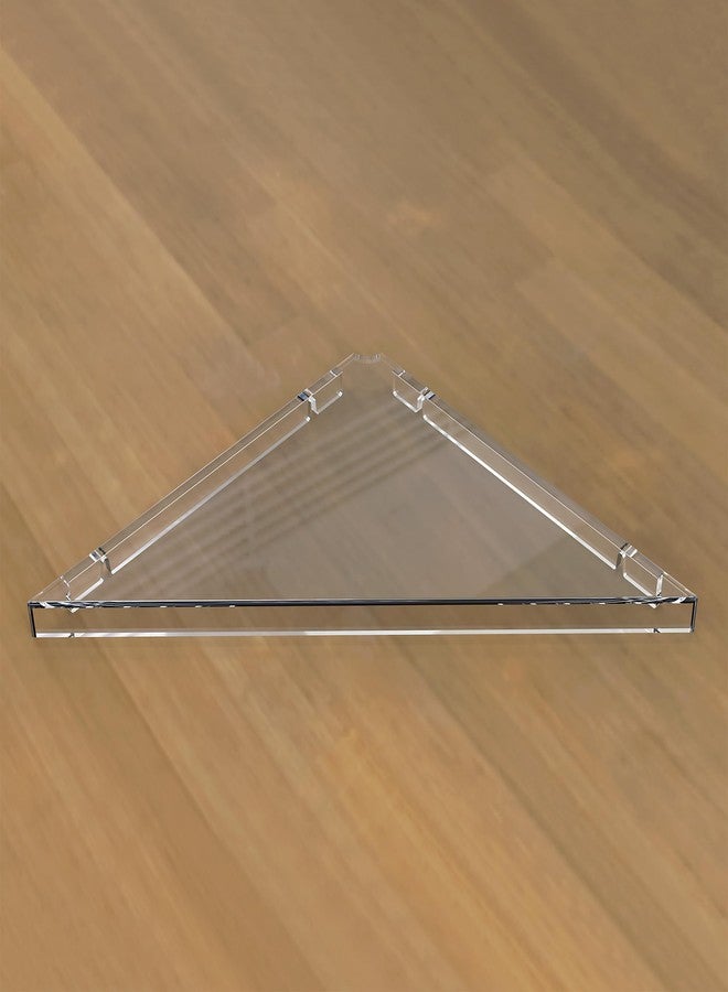 evron Corner Shelf Wall Mount, Acrylic Corner Shelves for Bathroom & Kitchen, Living Room, Space-Saving Wall Mounted Corner Storage - Set of 2, Multiple Colors (Clear) - Image 3