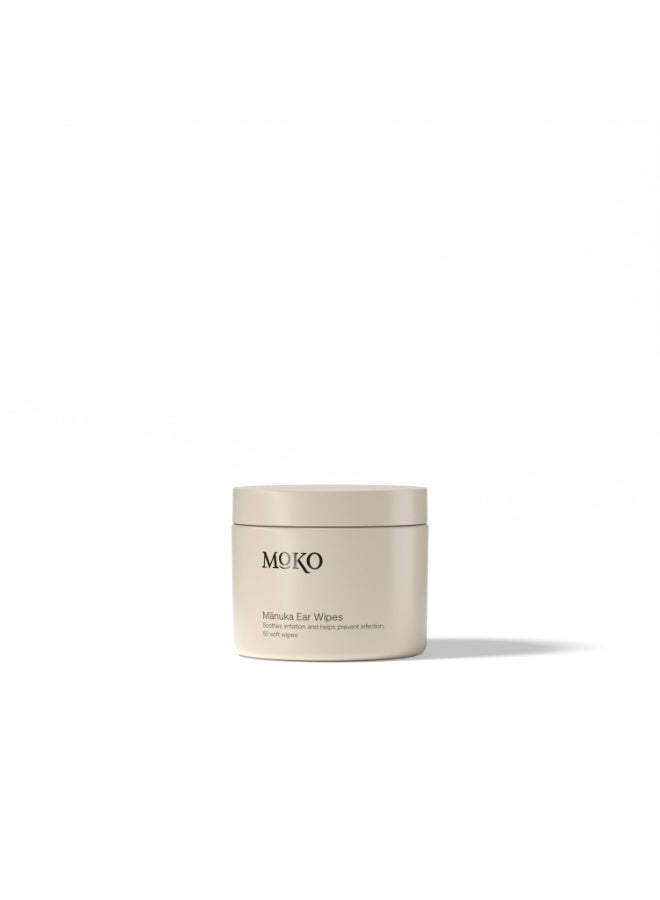 Moko Manuka Ear Wipes for Dogs (50 Sheets) – Advanced Antibacterial Formula with Natural Manuka Honey, Deodorising & Soothing Pet Ear Cleaner for Wax and Debris Removal, Safe for Daily Use - Image 1