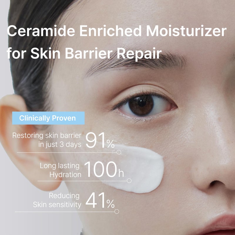 Illiyoon كريم إيللييون سيراميد أتو المركز | مرطب للبشرة الجافة والحساسة، ترطيب يدوم 100 ساعة، للوجه والجسم، لطيف للأطفال، إصلاح حاجز الرطوبة، معتمد نباتيًا، 6.76 أونصة سائلة. - Image 3