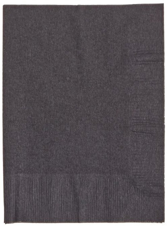 Hoffmaster 020212 Beverage Napkin, Coin Embossed, 1-Ply, 1/4 Fold, 10" Length x 10" Width, Black (4 Packs of 250) - Image 2