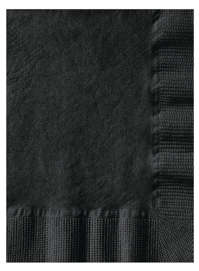 Hoffmaster 020212 Beverage Napkin, Coin Embossed, 1-Ply, 1/4 Fold, 10" Length x 10" Width, Black (4 Packs of 250) - Image 1