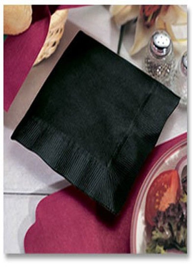 Hoffmaster 020212 Beverage Napkin, Coin Embossed, 1-Ply, 1/4 Fold, 10" Length x 10" Width, Black (4 Packs of 250) - Image 4