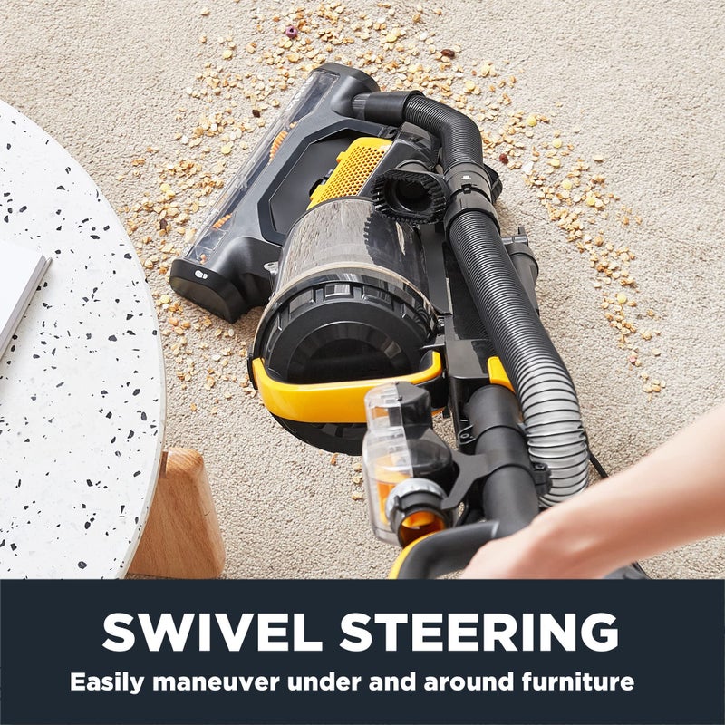 Eureka Powerful Upright Vacuum Cleaner for Home Pet Hair, Lightweight Household Upright Vacuum for Carpet and Hard Floor, MaxSwivel Pro NEU350 with Pet Tool, Yellow - Image 3