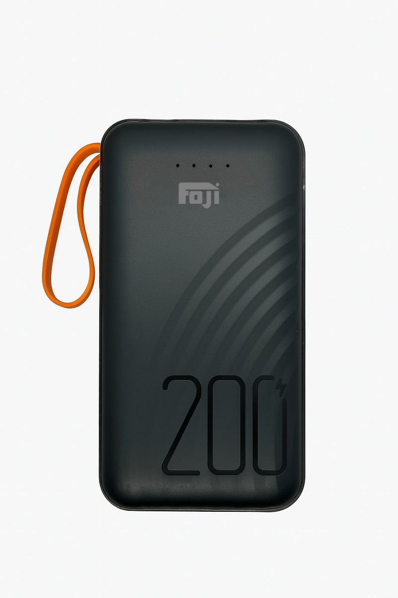 Foji 20000mAh Power Bank | 20W Fast Charging Portable Charger with USB & Type-C Ports | Compatible with iPhone 16/15/14/13 Pro Max, Samsung S24/S23/S22 Ultra, iPad, AirPods – Black - Image 1
