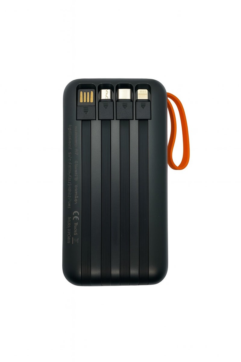 Foji 20000mAh Power Bank | 20W Fast Charging Portable Charger with USB & Type-C Ports | Compatible with iPhone 16/15/14/13 Pro Max, Samsung S24/S23/S22 Ultra, iPad, AirPods – Black - Image 2