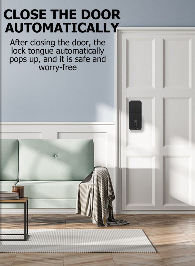 شاربدو قفل الباب الذكي ، قفل كلمة المرور الإلكترونية متعددة الوظائف ، تنبيهات فورية ، قفل باب البصمة ، لوحة مفاتيح قفل الباب البيومترية deadbolt ، مفاتيح ، بطاقات RFID 2 - Image 3