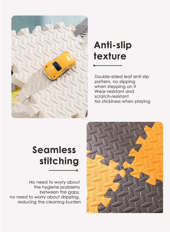 18pcs Soft Eva Baby Play Mat, Waterproof & Safe, Composable Interlocking Foam Mats For Baby Play & Crawling Mats For Infants, Babies,Toddlers, Toys, Indoor Outdoor Use, Bpa Free, Easy To Clean, 30*30cm, 12mm  - Image 5