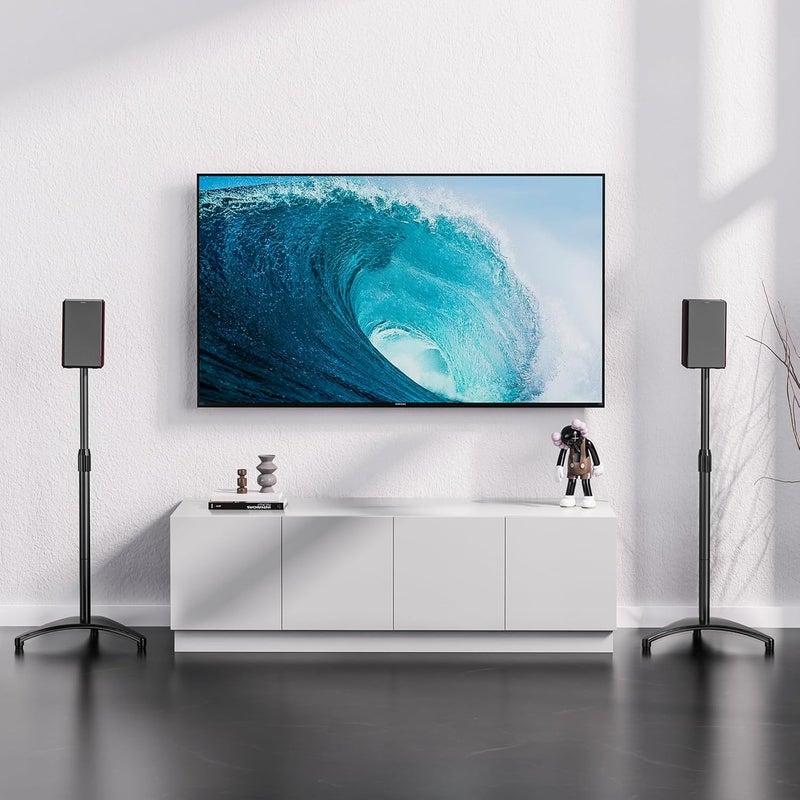 PERLESMITH Speaker Stand Adjustable - Extend 20" to 44" - Holds Satellite Speakers & Small Bookshelf Speakers up to 9 lbs, Floor Stands Compatible with Sony Bose Polk JBL Yamaha and Others - 1 Pair - Image 2