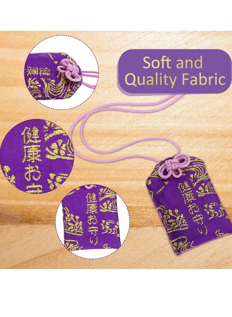 SYOSI Japanese Omamori Sachet, Lucky Amulet Charms Pendant for Health Education Love Traffic Safety Success, Blessing Bag Pendant Suitable for Pray, Home Decoration, Car Decoration, Gifts (5 Styles) - Image 2