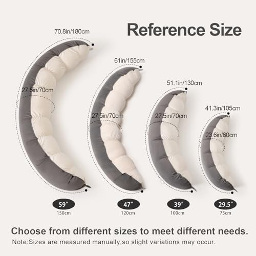 Ailuteie PeallowPat Pend Long Round Body Pillow for Adults Bolster Pillow for Sleeping Soft and Supportive Pillow for Sleeping Lumbar Support - Image 3