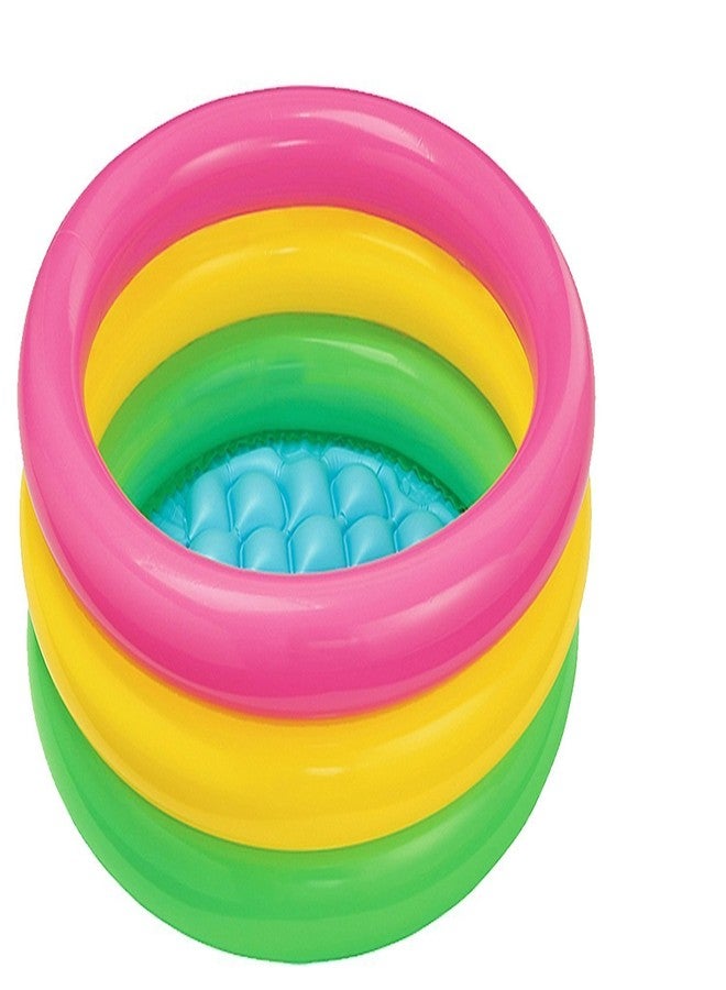 Shopeum 2 ft Inflatable Baby Bath Tub | Multicolour PVC Pool for Toddlers (1‑4 yrs) – Soft Non‑Slip Floor • Portable Indoor & Outdoor • Compact Travel Design (Bath 2 FT) - Image 1