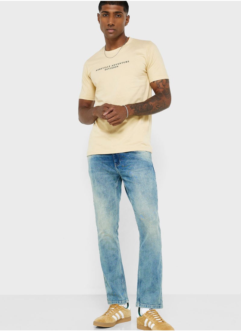Seventy Five - Slim Fit Washed Jeans - Image 1