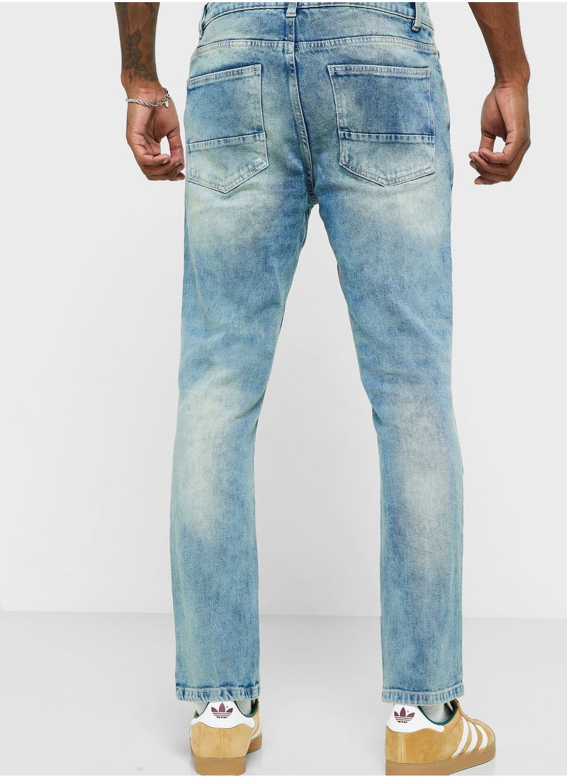 Seventy Five - Slim Fit Washed Jeans - Image 1