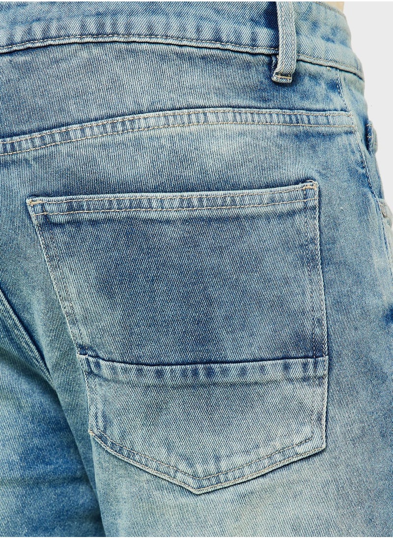 Seventy Five - Slim Fit Washed Jeans - Image 1