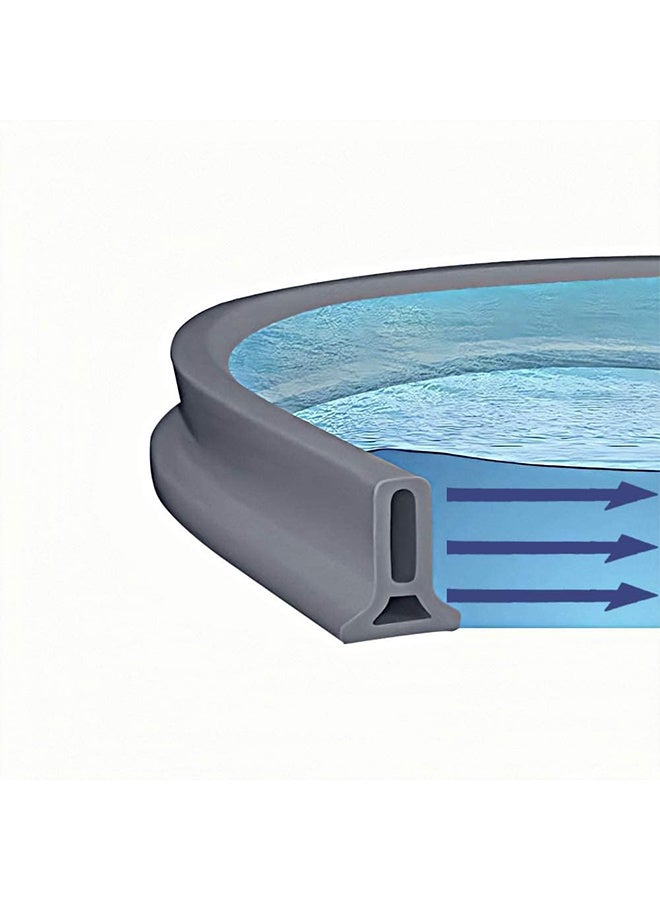 RATSAW 200CM Collapsible Shower Threshold Water Dam Shower Barrier and Retention System Wet and Dry Separation Shower Dam Seal Waterproof Strip for Bathroom Kitchen - Image 1