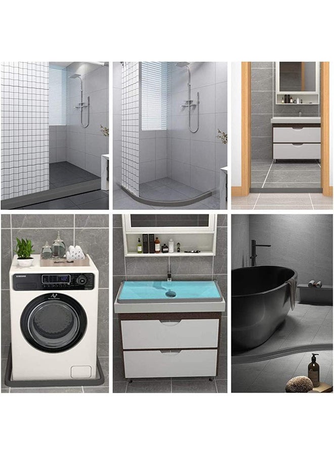 RATSAW 200CM Collapsible Shower Threshold Water Dam Shower Barrier and Retention System Wet and Dry Separation Shower Dam Seal Waterproof Strip for Bathroom Kitchen - Image 3