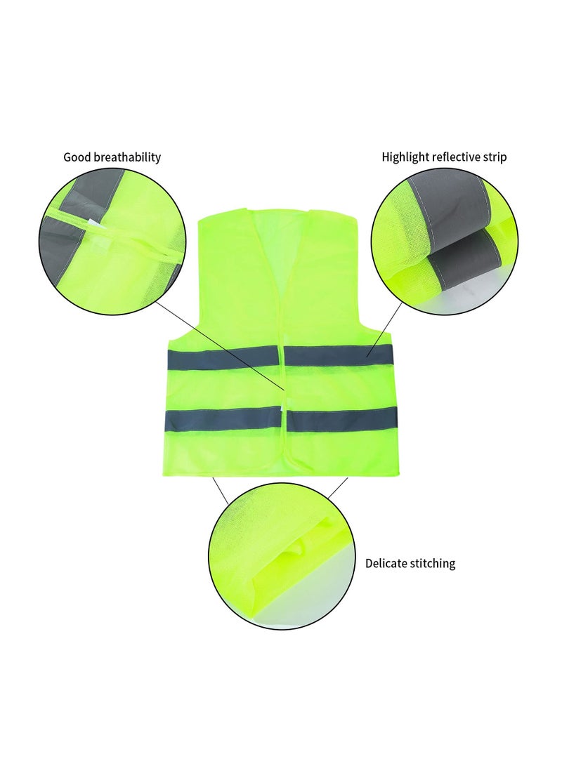 SOLARAE 2PCS Car Emergency Warning Triangle and 2PCS Reflective Safety Vest Kit, Foldable Car Road Safety Kit Reflective Safety Warning Triangle Car Breakdown Safety Kit for Car Truck SUV Breakdown - Image 5