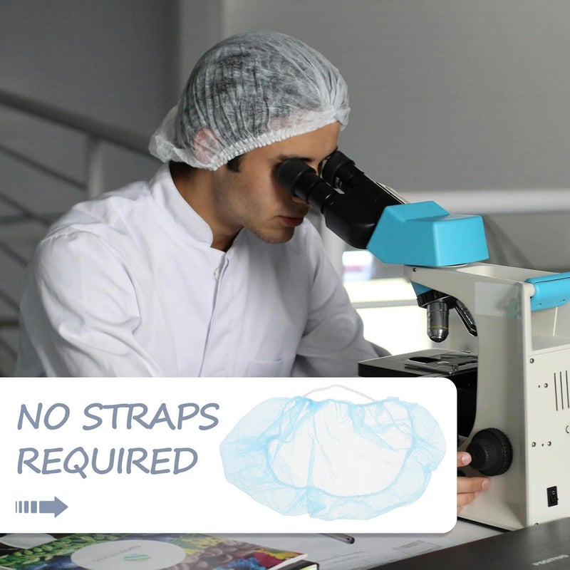 100pcs Non-woven Disposable Beard Covers with Ear Loops Breathable Beard Nets for Food Service Kitchen Use Protective Facial Hair Mesh - Image 3