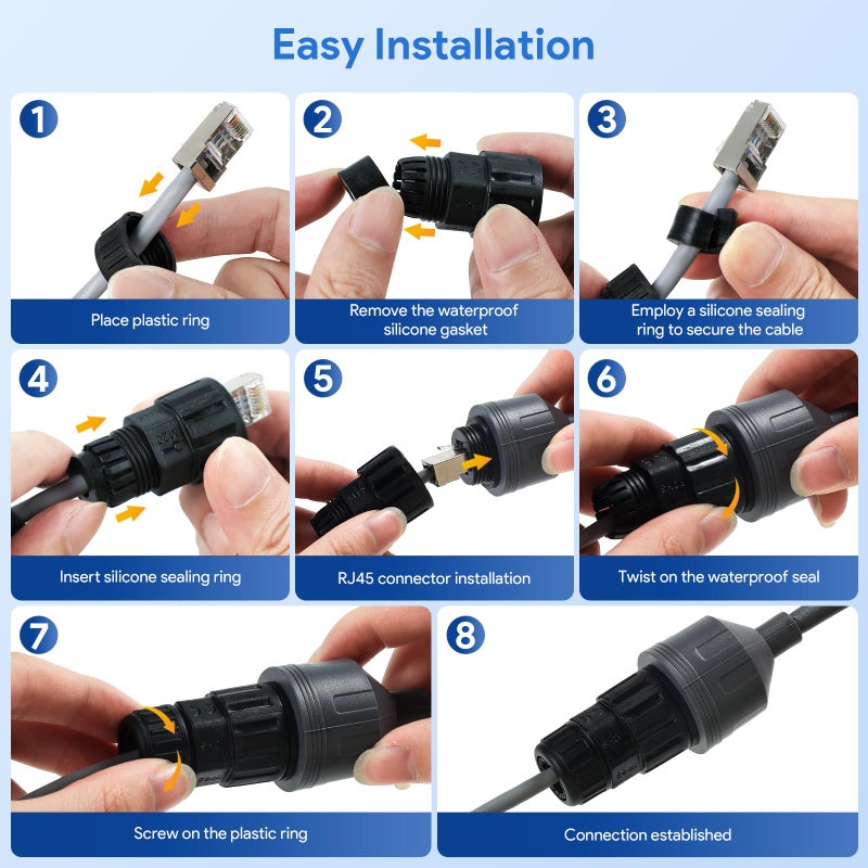 XLTTYWL Starlink Performance Gen 3 Ethernet Adapter, Starlink Performance Gen 3 Cable Extension to RJ45 Coupler Waterproof (Performance Gen 3&Standard Gen 3 Ethernet Adapter) - Image 4