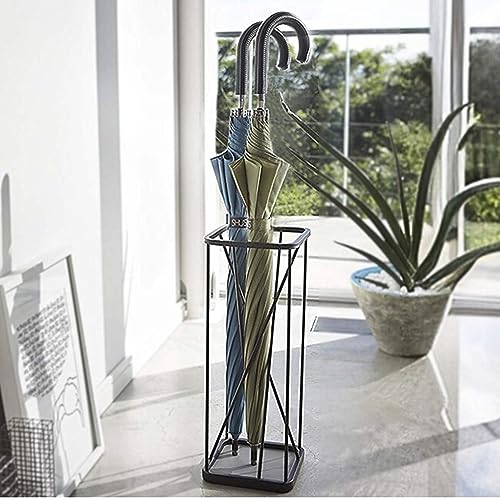 Decorlay Metal Umbrella Stand for Entryway – Umbrella, Canes, Sticks Rack Holder for Wet Umbrellas, Dampness & Monsoon Weather (Black) (Black) - Image 1