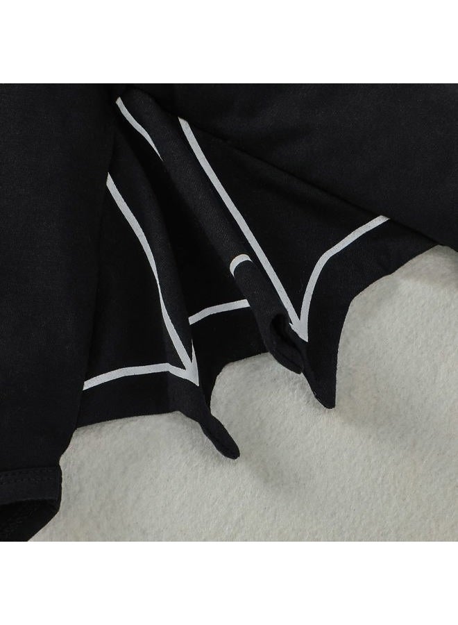 TIMOGG Newborn Baby Boys Girls Halloween Outfit Bat Cosplay Costume Bodysuit Jumpsuit Hooded Clothes, Black, 12-18 Months - Image 5