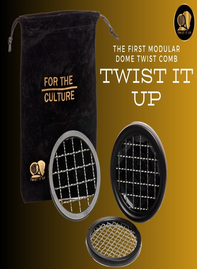Twist It Up V5 Modular Dome Comb - 3-in-1 Hair Twisting Tool for Black Men's Curls and Hair Sponging - Alternative to Tennis Racket Combs - Image 2