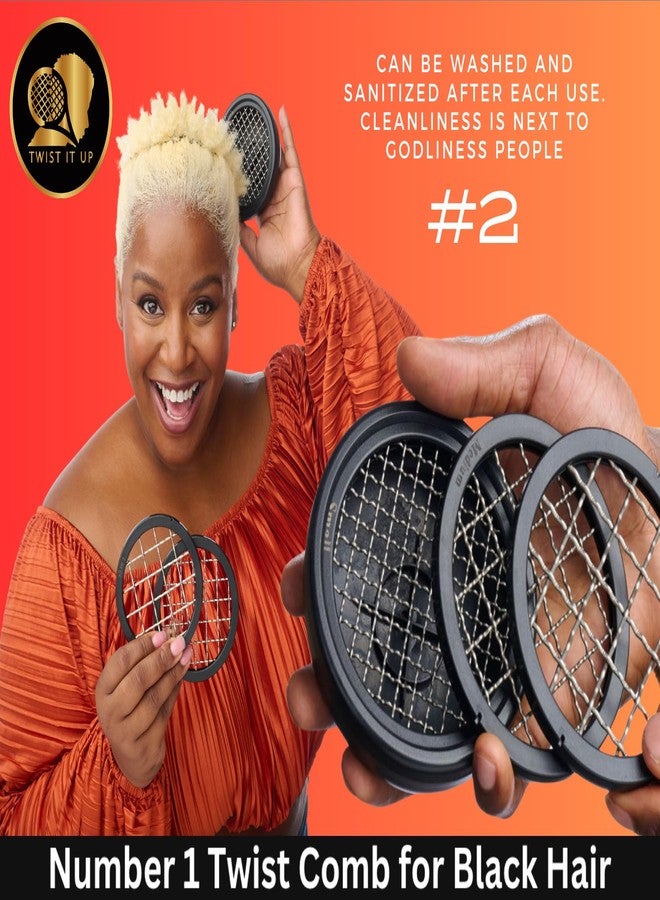 Twist It Up V5 Modular Dome Comb - 3-in-1 Hair Twisting Tool for Black Men's Curls and Hair Sponging - Alternative to Tennis Racket Combs - Image 5