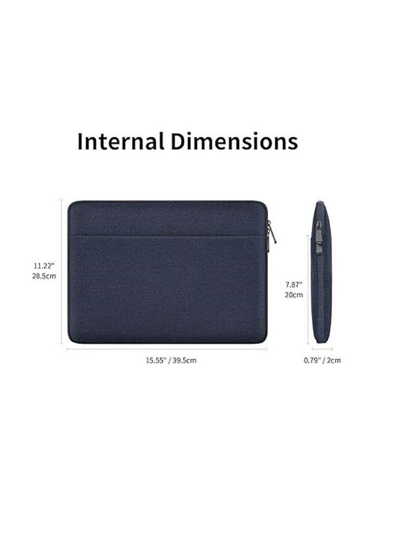 Lightweight Laptop Sleeve Bag with Pocket - Navy Blue  - Image 2