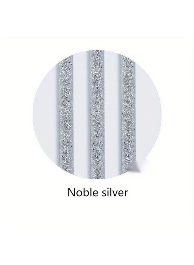 شريط سدادة ذاتي اللصق فضي نبيل مقاس 8 مم × 236 بوصة لختم حوض الاستحمام والمغسلة في الحمام - Image 1