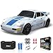 YUAN PLAN RC Drift Car 24GHz Remote Control Car with LED Light 124 4WD High Speed Drifting RC Cars with Two Rechargeable Batteries and Drift Tires Toy Cars for Kids Adults Silver - Image 3