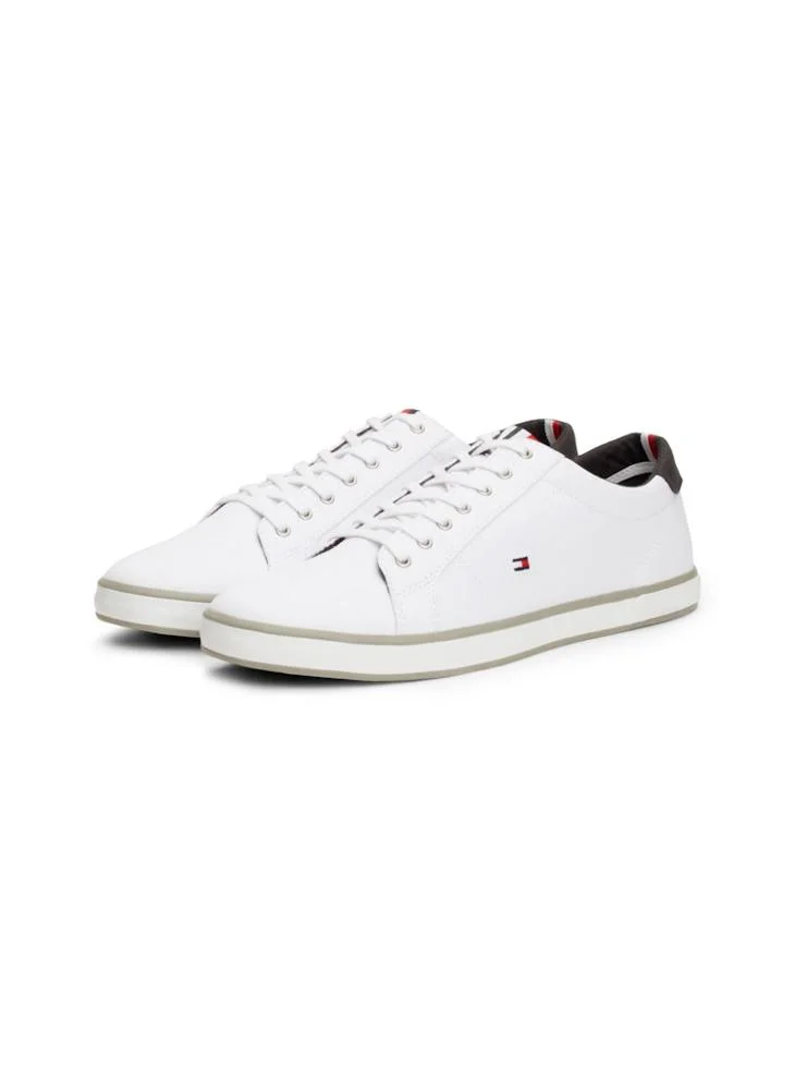 تومي هيلفيغر Canvas Lace Up Low Top Sneakers