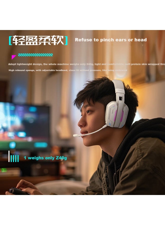 Somic Mh201 Gaming-grade 2.4g Zero-lag Tri-mode Gaming Headset Wireless Bluetooth Mobile Pc Noise-cancelling Headphones Over-ear 7.1 Audio Positioning Black - Image 1