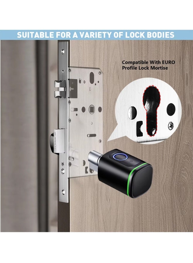 الحياةالبر تقالية قفل بصمة ذكي | مقبض باب ذكي مع تحكم عبر تطبيق تويا | دخول بدون مفتاح ببصمة الإصبع + بطاقة IC + مفتاح ميكانيكي | قفل تلقائي | طاقة طوارئ Type-C | قفل أمان مائي للمنازل والشقق والمكاتب والفنادق - Image 5