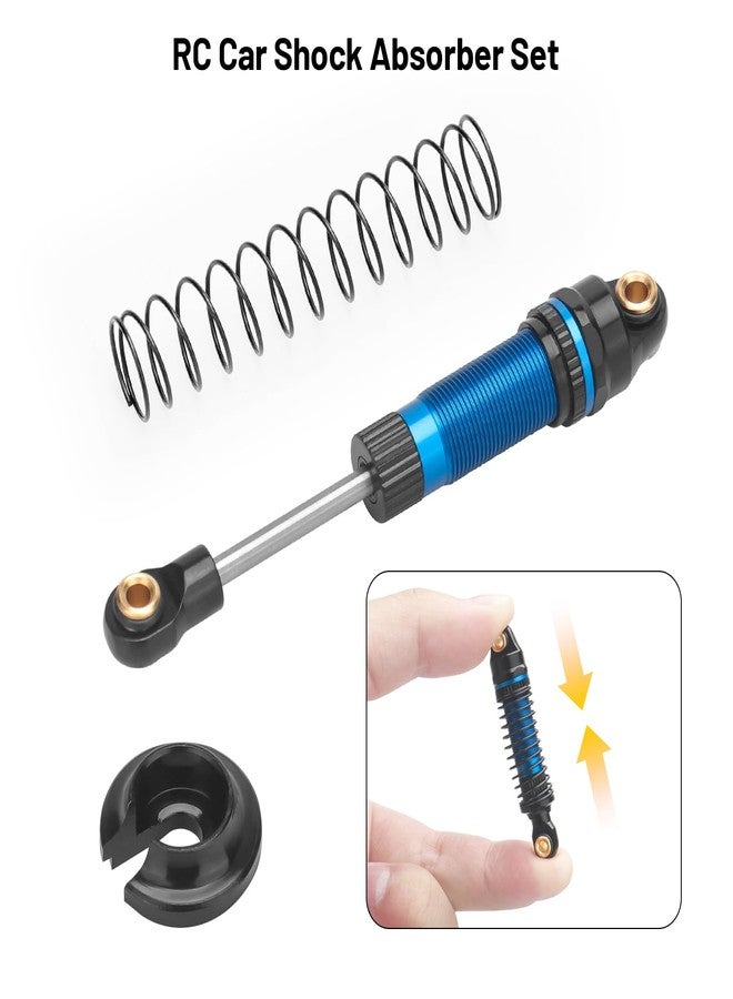 daitoku RC Car Shock Absorbers, daitoku 59MM Shock Absorber Long Threaded Oil Damper for TRX4MT 1/18 RC Crawler - Blue - Image 2