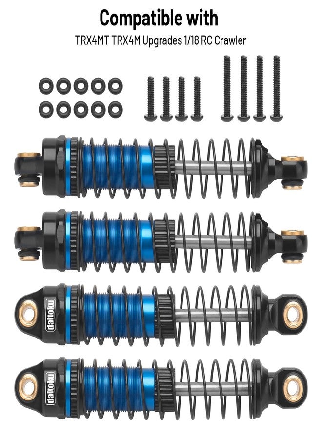 daitoku RC Car Shock Absorbers, daitoku 59MM Shock Absorber Long Threaded Oil Damper for TRX4MT 1/18 RC Crawler - Blue - Image 4